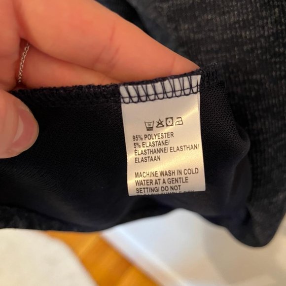 Design Lab Knit Dress, Speckled Grey/Navy Blue, US S - Picture 5 of 5